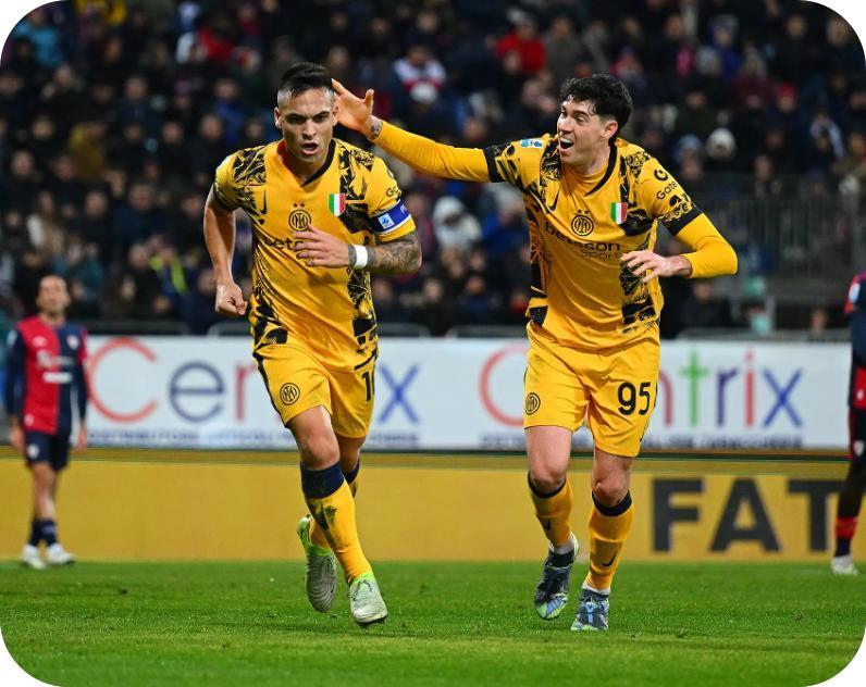 九游体育-国米主场战胜卡利亚里，前锋射门精准